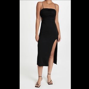 Elegant Black Spaghetti Strap Dress